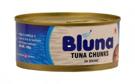 Bluna Tuna Chunks In Brine   Tin  180 grams